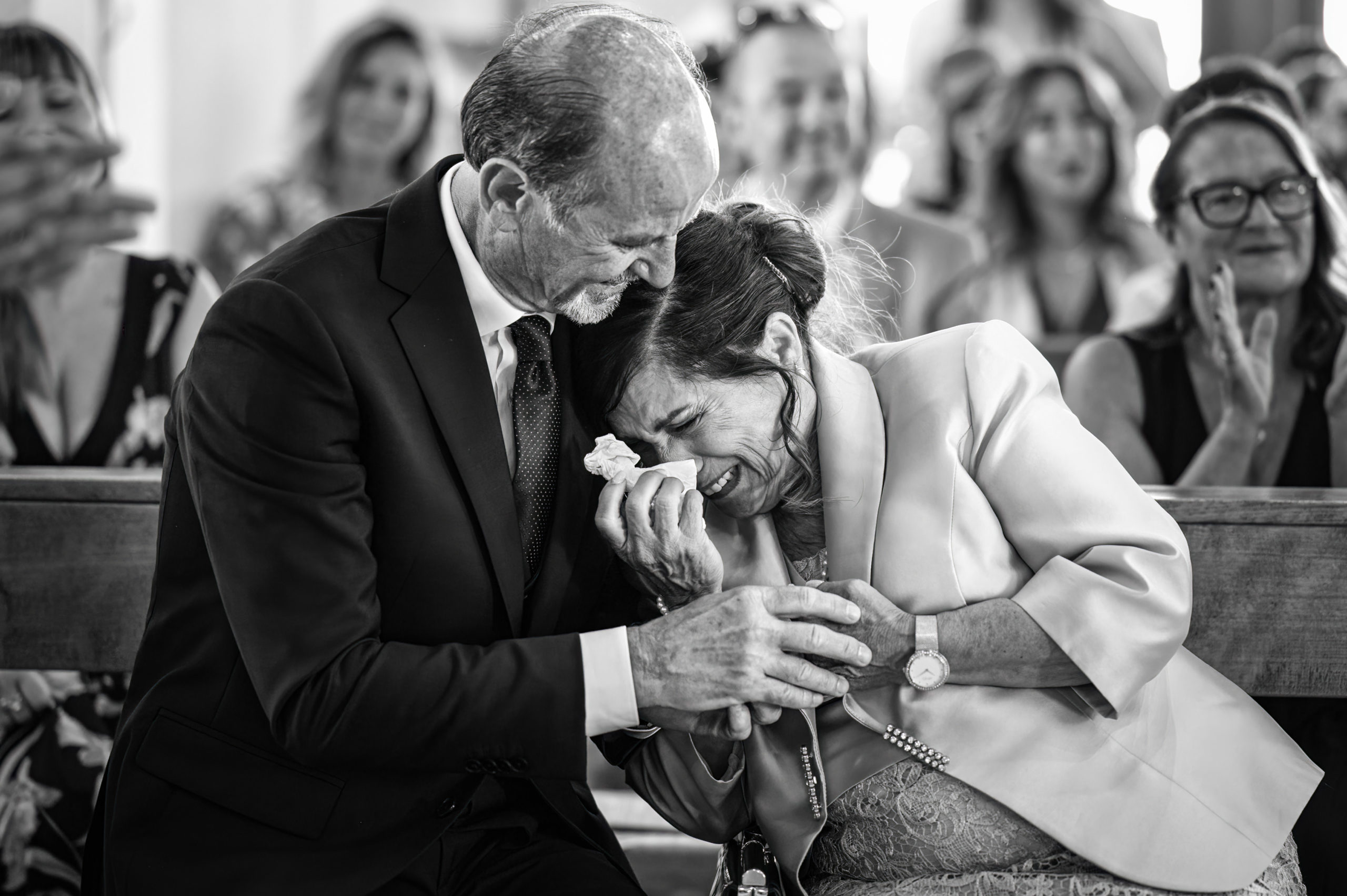 emotions in church for the mother of the groom