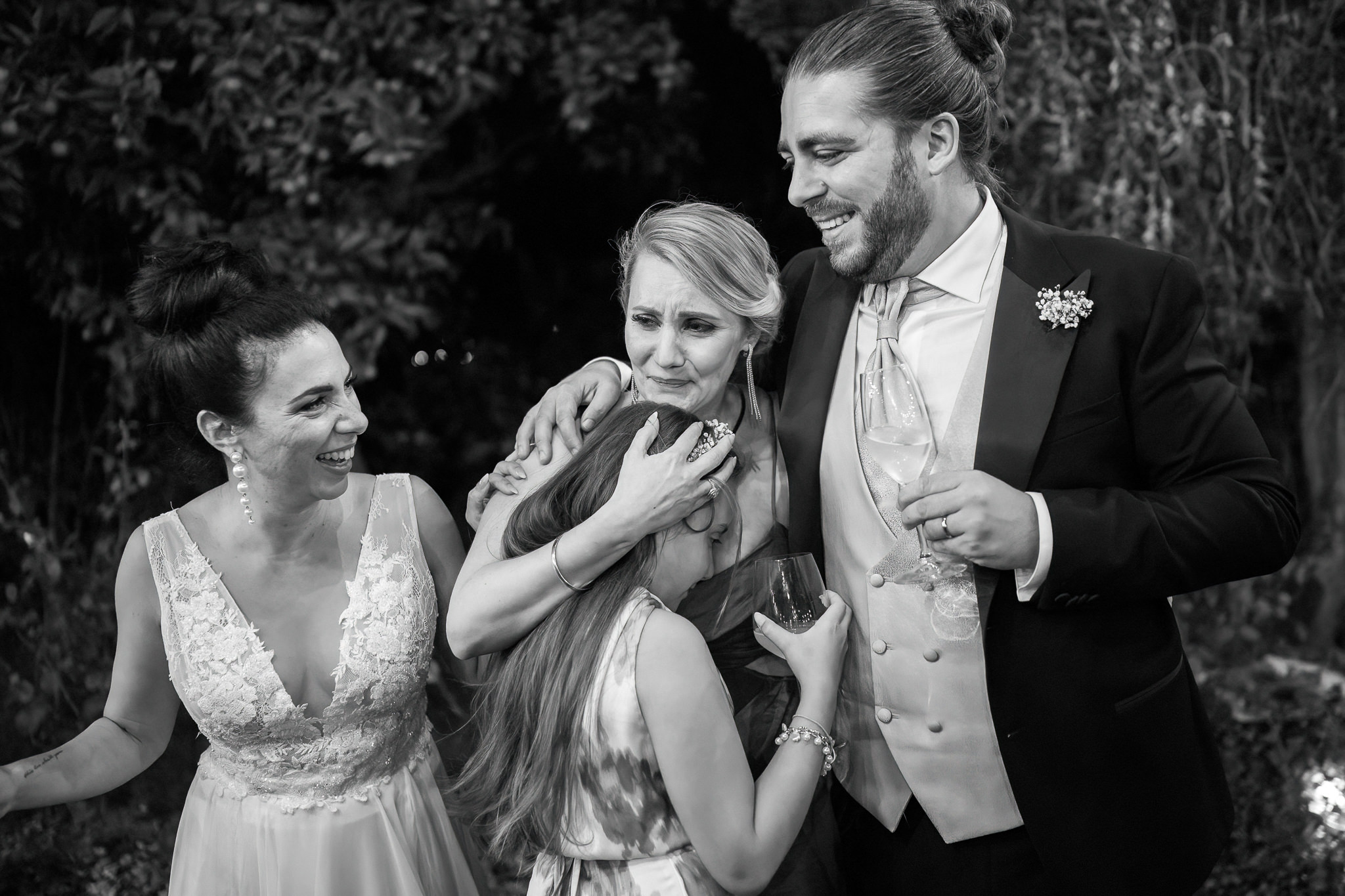 emotional moment at Villa Zagar wedding in Sorrento